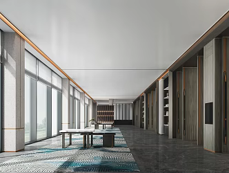 Modern Away Banquet Front Room 3d model