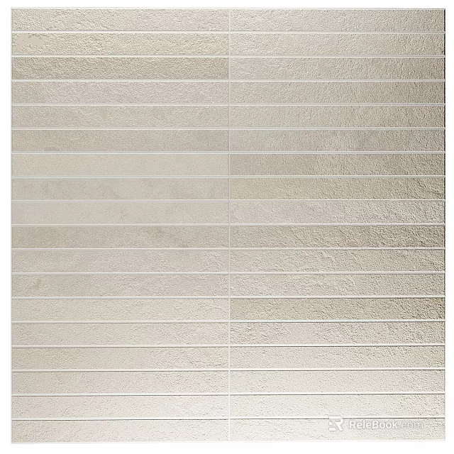Light Colored Rectangular Textured Tiles For Modern Wall And Floor Design 3d model 