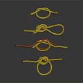 Colorful Yellow And Pink Rope Knots As Practical Household Items For Daily Use