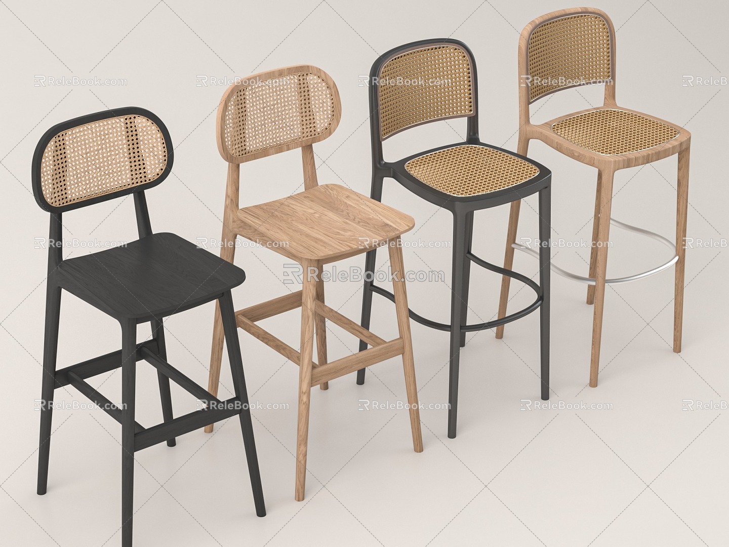 Bar Chair Bar Chair Bar Stool Bar Chair Combination No Armrest Brand 3d model