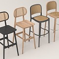 Bar Chair Bar Chair Bar Stool Bar Chair Combination No Armrest Brand 3d model