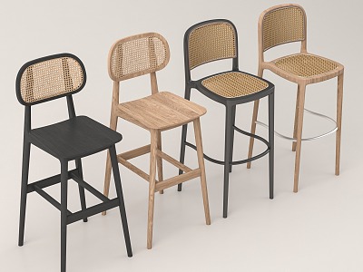 Bar Chair Bar Chair Bar Stool Bar Chair Combination No Armrest Brand 3d model