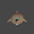 Cute Chubby Cartoon Hamster Game Movie Character With Big Eyes And Black Spiky Hair