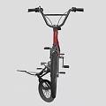 Red BMX Bicycle with Black Handlebars Black Seat and Large Wheels