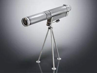 Durable Commercial Metal Telescope With Stable Tripod Stand For Professional Observation Use 3d model