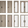 New Chinese Style Swing Door 3d model