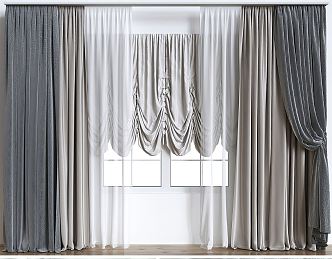 Modern Curtains 3d model