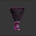 Black Funnel Shaped Industrial Equipment With Metal Base And Wheels