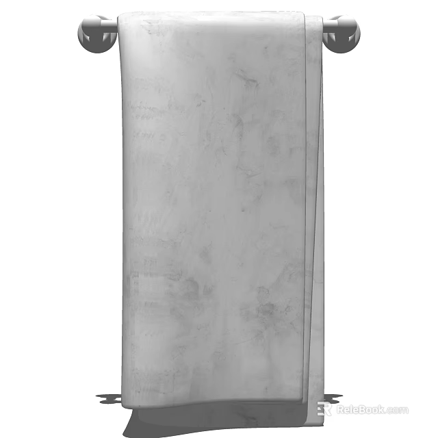Soft Absorbent Gray Bath Towel Made Of Premium Cotton For Home Use 3d model 