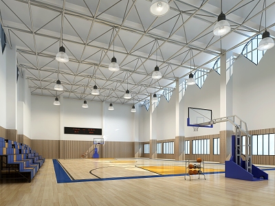 modern basketball court model