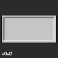 Rectangular Gray Wall With White Frame And Simple Design On Black Background