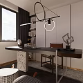 Modern Hotel Guest Room With Marble Wall Large Screen TV White Sofa Fireplace And Chandelier