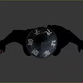 Game Movie Character With Black Outfit And Conical Hat Ninja Style Design