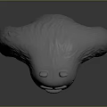 Game Movie Character 3D Model With Furry Bear Like Body And Smiling Expression