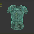 Ancient Warrior Armor With Gold Ornaments Red Accents And Intricate Carvings