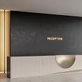 Modern Desk Reception Desk Reception Desk 3d model
