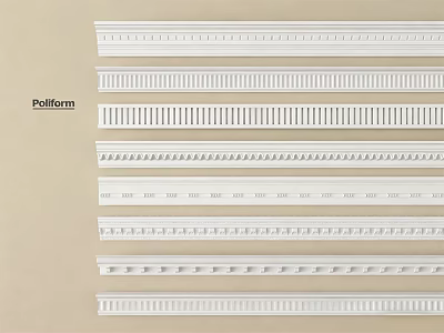 Various Elegant Gypsum Cornice Styles For Interior Decoration And Home Design 3d model