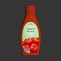 bottle ketchup plastic bottle ketchup container 3d model