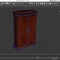 Elegant Dark Brown Wooden Wardrobe With Double Door And Detailed Design
