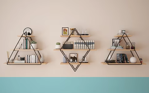 Nordic Wall Storage Rack 3d model