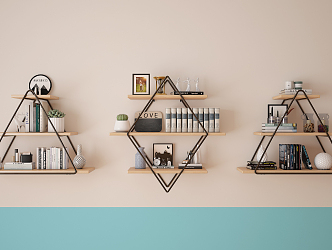 Nordic Wall Storage Rack 3d model