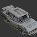 car wreck 3d model