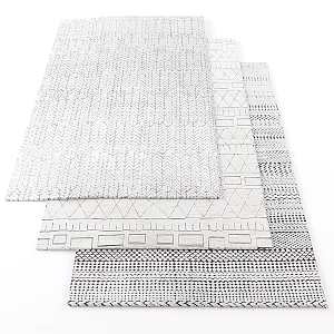 modern square carpet 3d model