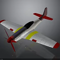 Red And White Aerospace Propeller Model With Detailed Structure For Space Exploration