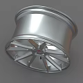 Silver Car Tire With Red Center Cap And Stylish Alloy Spokes Design