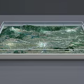 Commercial Terrain Display Equipment With Transparent Glass Cover And Detailed Geographical Models