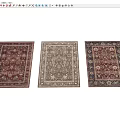 European Carpet Combination Square Carpet Simple Carpet 3d model
