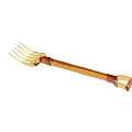 Amber Colored Plastic Fork With Long Handle For Kitchen Dining Use