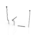 Sturdy Metal Support Structures with Long Poles Short Brackets and Flat Base Plates