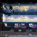 Stylish KTV Interior Design With Party Decor Lighting Comfortable Sofa And Tables 3d model