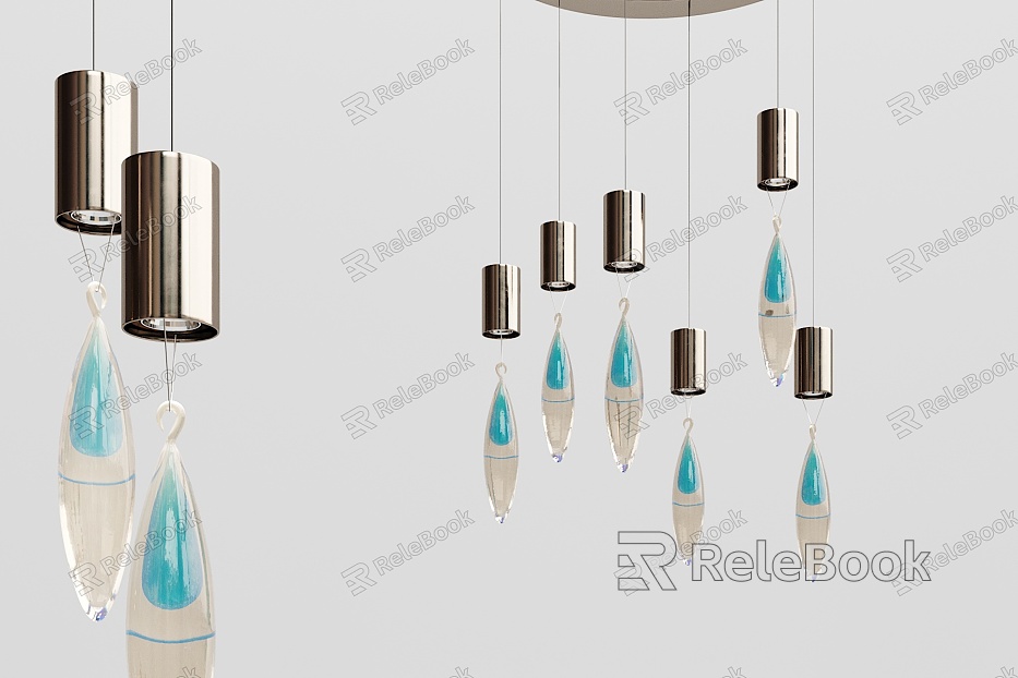 Modern chandelier metal glass multi-head chandelier model