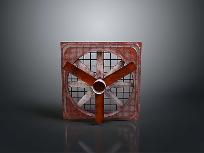 Exhaust fan industrial exhaust fan electric fan vertical fan old fan electric fan ventilation equipment 3d model