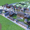 Ancient Architecture Complex Featuring Traditional Tiled Roofs Courtyards And Scenic Layout