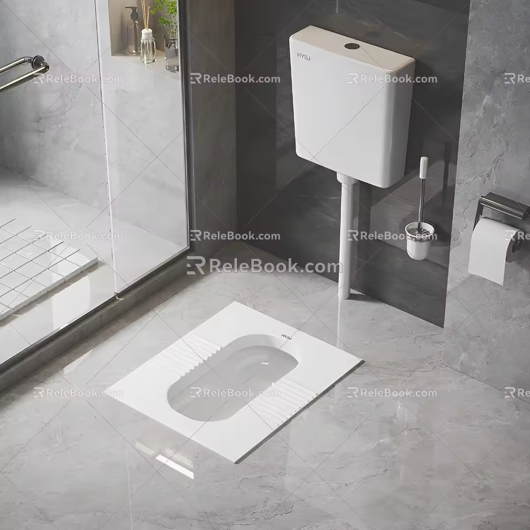 squatting pan 3d model