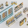 Maternal and Baby Store Shelf Exclusive Store Shelf Maternal and Baby Store Display Rack Maternal and Baby Store Display Cabinet 3d model