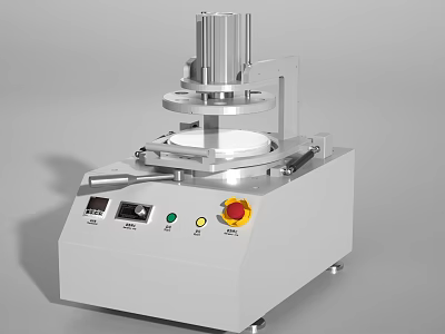 Industrial Equipment With Round Worktable And Control Panel Mechanical Structure 3d model