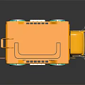 Yellow Mobile Sound Truck With Large Speakers Neon Lights And Control Panel