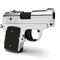 Realistic Looking Electric Toy Pistol with Silver Body and Black Grip