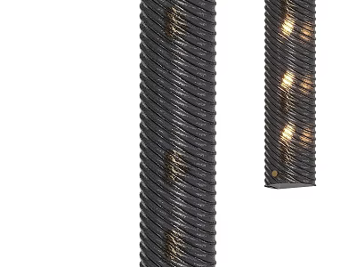 Modern Industrial Metal Wall Sconces With Twisted Design And Warm Illuminated Light 3d model