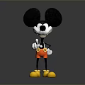 Mickey Mouse Cartoon Character With Large Black Ears Red Shorts And Yellow Shoes