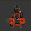 Red Riding Lawn Mower With Powerful Engine And Sharp Cutting Blades