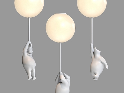 Modern Minimalist Chandelier Simple Chandelier Children's Room Chandelier 3d model