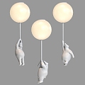 Modern Minimalist Chandelier Chandelier Simple Chandelier Children's Room Chandelier 3d model