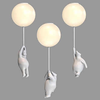 Modern Minimalist Chandelier Simple Chandelier Children's Room Chandelier 3d model