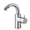 Modern Chrome Kitchen Faucet With Sleek Curved Spout And Single Handle Design