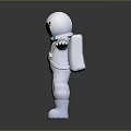 White Astronaut Spacesuit With Modern Design And Blue Accents For Cosmic Fashion